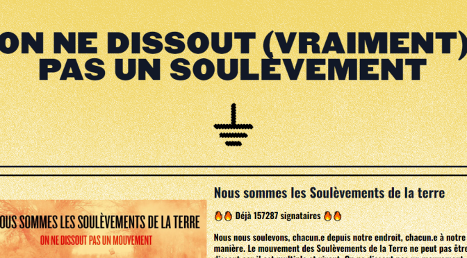 Francia, completamente annullato lo scioglimento dei Soulèvements de la terre 